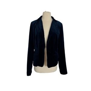J. CREW Ecole Blazer Womens Size 12 Blue Velvet Schoolboy Jacket Style 97131